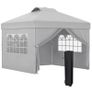 Pop-up Folding Party Gazebo 3 x 3 Adjustable Height with Sidewalls, Vents, Windows and Wheeled Carry Bag Image 6