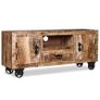 TV Cabinet Rough Mango Wood 120x30x50 cm Image 2