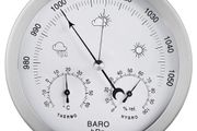 3-in-1 Wall Weather Station with Stainless Steel Frame