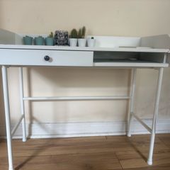 White Console / Vanity Table with Drawer