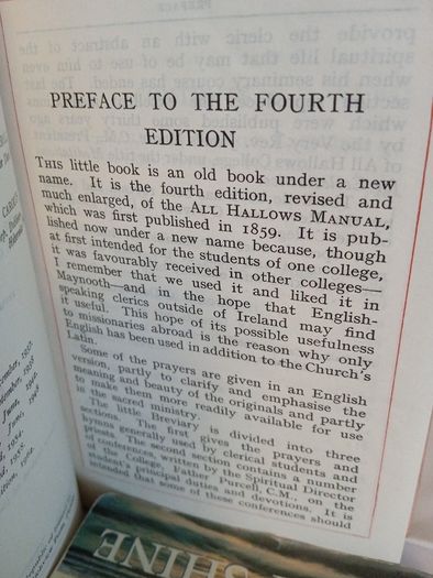 Breviary of Piety for Clerics: Being the Seventh Edition of the All Hallows Manual Published by Browne and Nolan, Dublin (GT167)