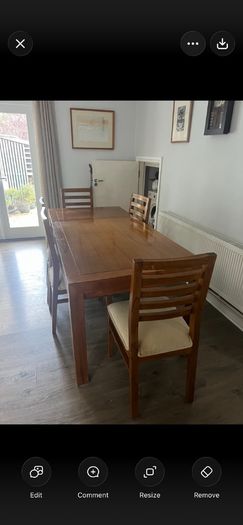 Jonathan Charles Extending Dining Table & 5 Flanagans Chairs