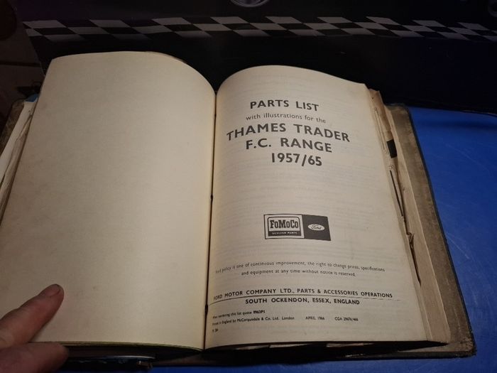Parts list Thames trader NC&FC
