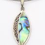 Vintage Celtic Sterling Silver Abalone Shell Necklace Image 3