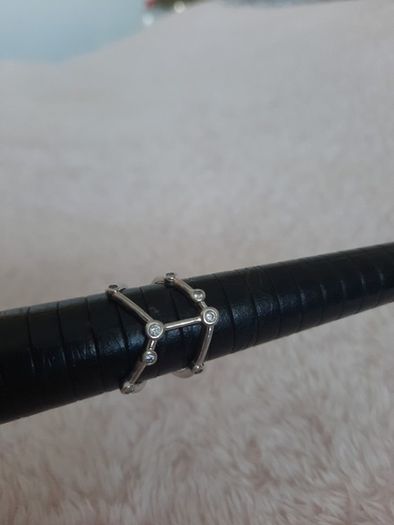 sterling silver double wishbone ring