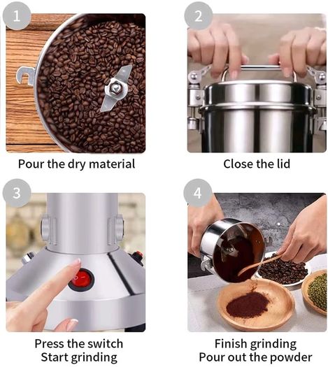 Brand New Electric Grain Grinder 150g High Speed Stainless Steel 900W.