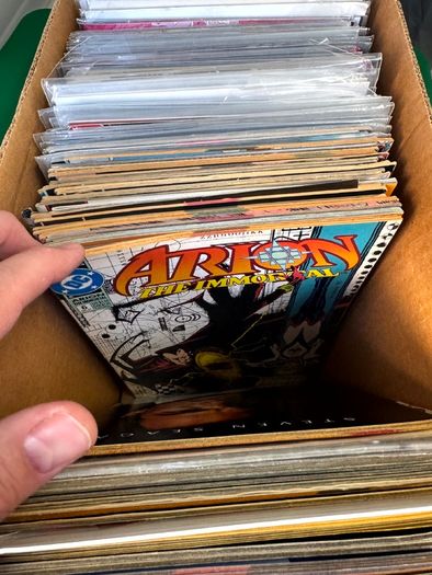 DC Long Comic Box w 250 comics for Sale