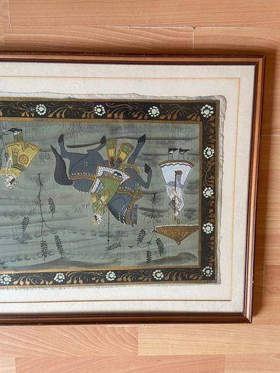 vintage silk painting