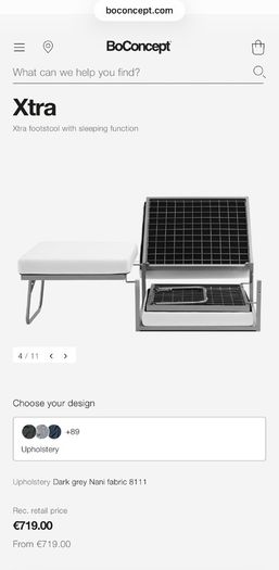 BoConcept Xtra foldable bed