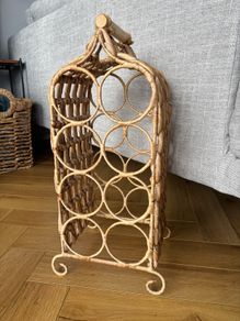 Rattan wine rack