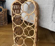 Rattan wine rack