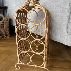 Rattan wine rack