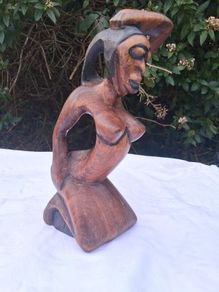 Early 20th Century Teak African Ceremonial Figure