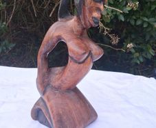 Early 20th Century Teak African Ceremonial Figure
