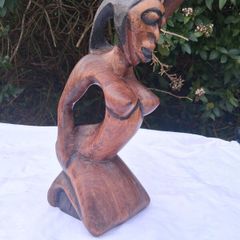Early 20th Century Teak African Ceremonial Figure