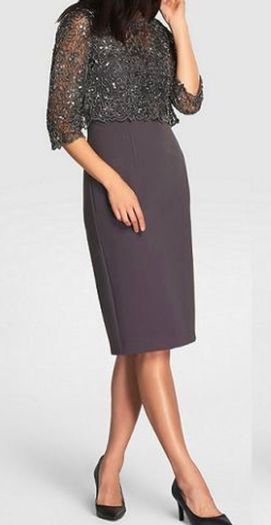 Gina Bacconi Bacconi dress in Pewter.