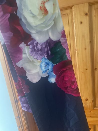 Ted Baker blushing bouquet skinny scarf navy