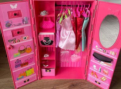 Barbie wardrobe with accessories