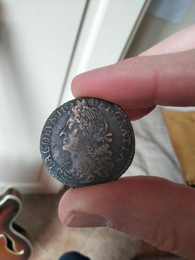 April 1690 Gunmoney Halfcrown Full Hair