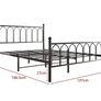 Double Metal Bed Frame 135 x 190 cm with Headboard Image 6
