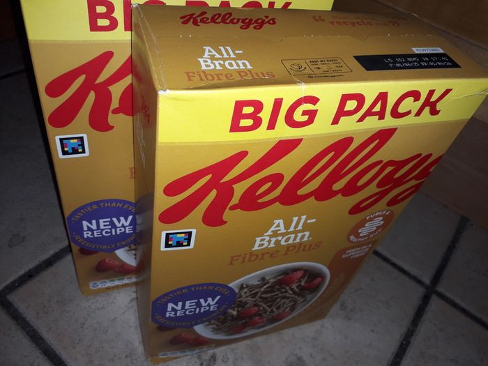 Kelloggs All Bran, just gone out of date