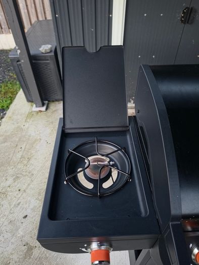 Texas gas bbq with 4 burners cover extra side burner accessories
