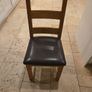 Oak extendable Kitchen Table with up to 8 leather/oak chairs Image 4