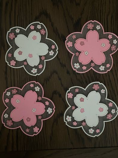 Sakura cup mug coasters heat insulation