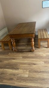 kitchen table and benches