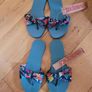 Saint Tropez Havaianas Flip Flops in Blue Floral Print Image 9