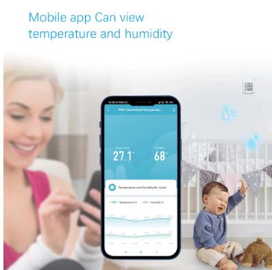 BRAND NEW WIFI Temperature and Humidity Sensor Indoor Hygrometer Thermometer Detector Support Alexa Google Home smart life