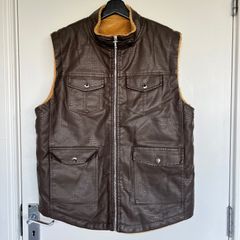 NEW Brown Sherpa Lined Gilet XL