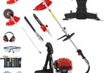 BU-KO 52cc Backpack Long Reach Petrol Multi Functional Garden Tool: Petrol Strimmers and Brush Cutter, Extendable Petrol Hedge Trimmer, Pruner Chainsaw, Petrol Grass Trimmers, 75cm Extension Pole