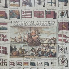 Collectable Block of the Navy flags in 1750