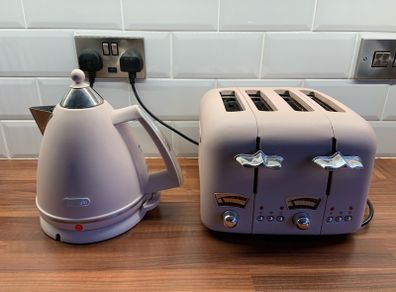 kettle and toaster delonghi pink Argento flora