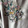 top Zara size small satin front embroidered detail short sleeve top Image 6