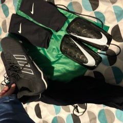 Adidas football boots, Nike shin guards, socks and bag size 9 like new