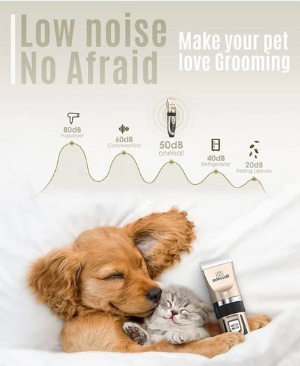 Dog Clippers Low Noise,Dog Grooming Kit Professional for Thick Hair,Dog Trimmer Shaver for Dogs Cats and Other Pet (FREE POSTAGE)