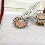 Ethiopian Opal & White Zircon Forest Dew Earring Sterling Silver Image 2