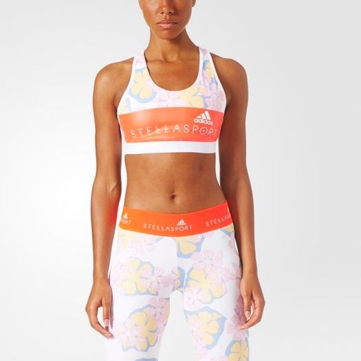 adidas Women's Stellasport Bra Printed - white/dust purple M BNWT