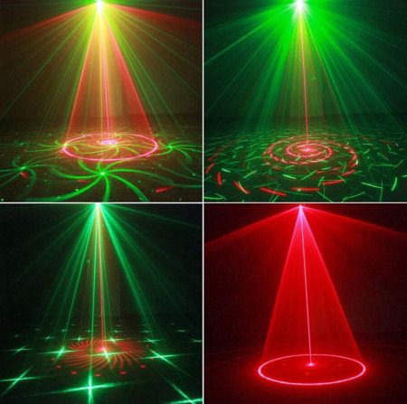 Mini R&G 24 Patterns Laser Projector lights Sound Activated