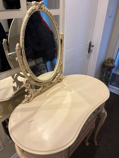 Vintage dressing table and a matching stool