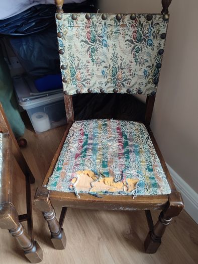 Set of 4 Traditional Wooden Dining Chairs, Vintage Style