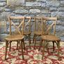 Set of 4 Bentwood chairs with X-back design. Image 4