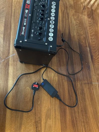 Electric guitar with amplifier