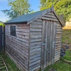 wooden shed