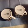 Potiron  SET OF 4 Coffee Espresso Cup Saucer White w/Brown Orange Yellow Abstract LOVELY Design Image 10