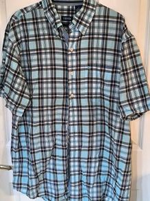 izod check shirt shirt sleeve size medium