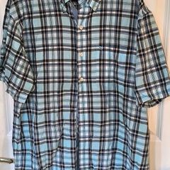 izod check shirt shirt sleeve size medium