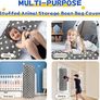 Stuffed Animal Storage Bean Bag Cover for Kids Plush Toys Organizer Bags for Boys and Girls A Full-length Zipper Cylinder Room Furniture Decor - Organize, Sit, Play & Box (Grey Stars) Image 5